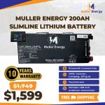 Image for Muller Energy 24V 100Ah Slimline Lithium Battery
