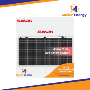 Sunman eArc 430W Flexible Solar Panel by Muller Energy