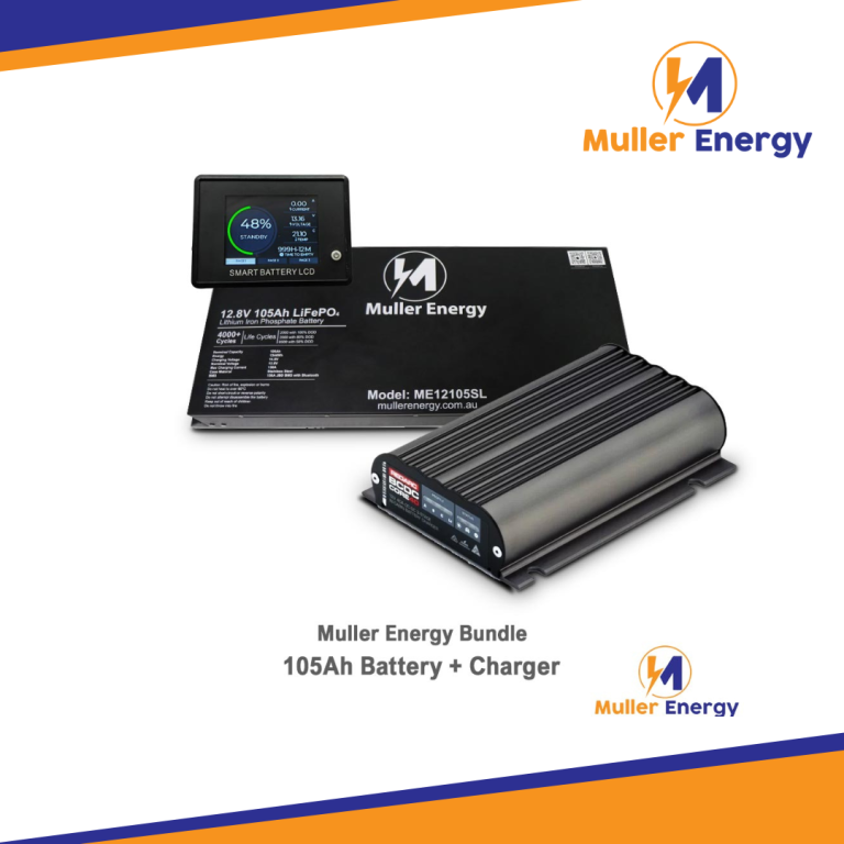 Image of 105Ah LiFePO4 Slimline Lithium Battery Redarc Charger 1 at Muller Energy Australia