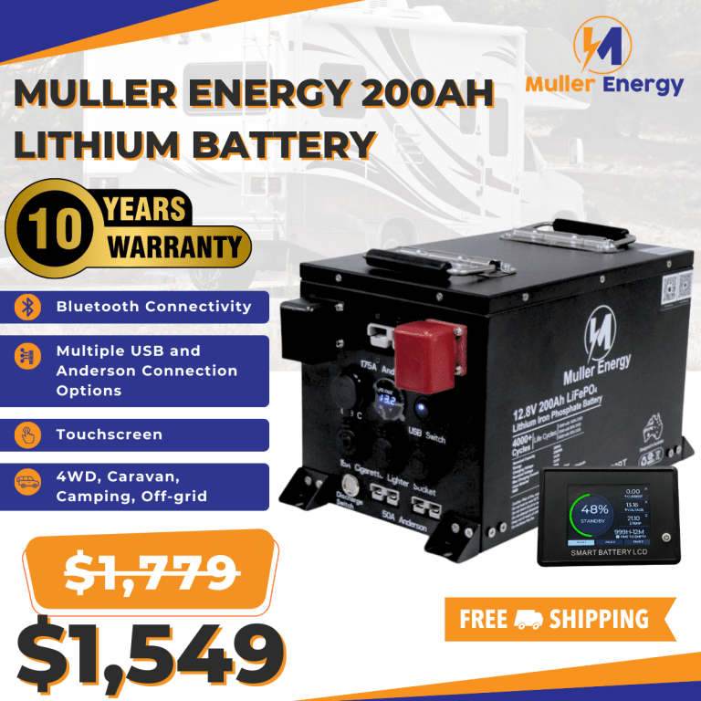 Image of Muller Energy 200Ah Lithium Battery at Muller Energy Australia