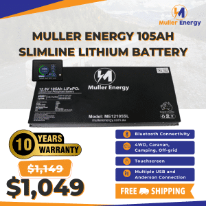 Image of Muller Energy 24V 100Ah Slimline Lithium Battery