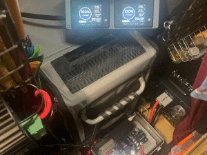 Choosing the right lithium battery charger: A DC/DC charging system in a campervan, managing power from an alternator and solar panels to a lithium battery.